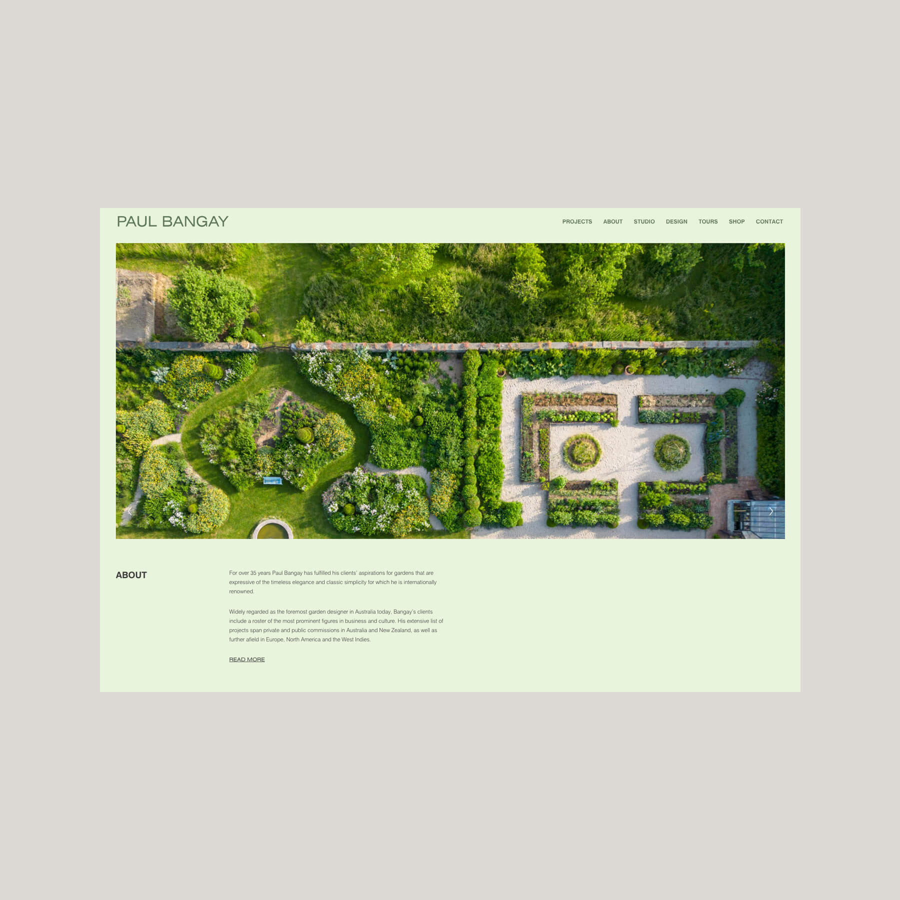 Paul Bangay Website